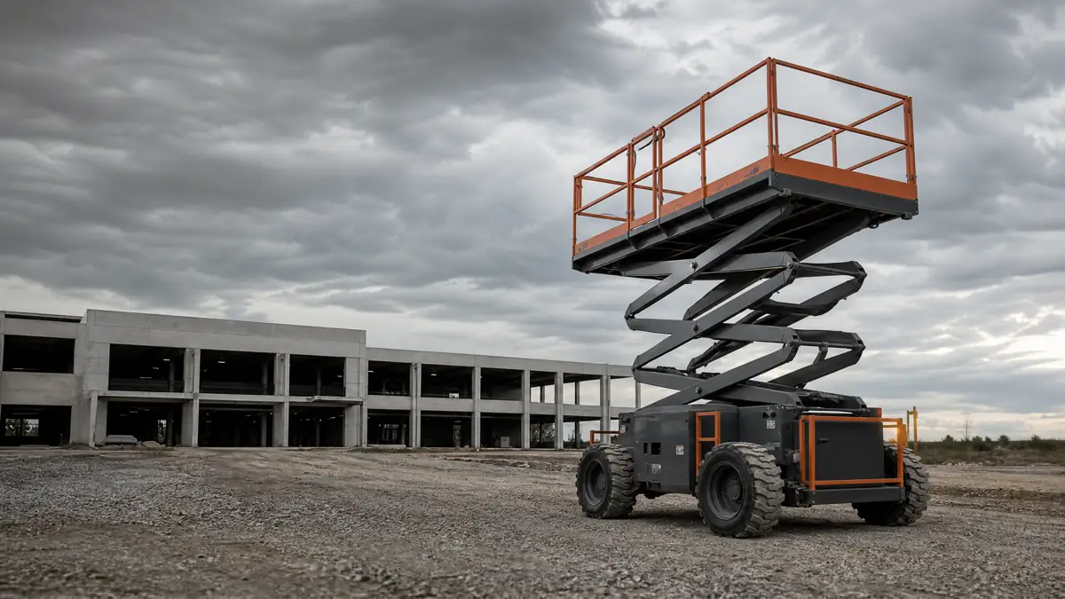 Rough Terrain Scissor Lifts jobsite access in Montgomery